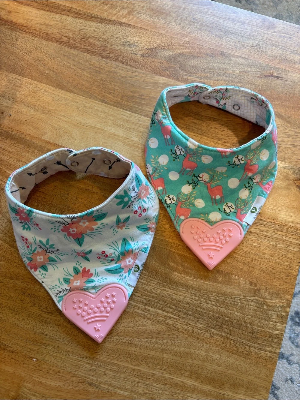 Pickle & Olive Reversible Bandana Teething Bibs.
